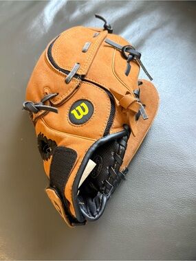 Wilson Tan and Black Leather Baseball Glove